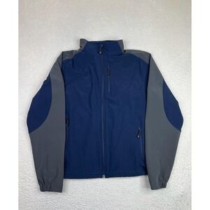 Black Diamond Jacket Womens Medium‎ Blue Softshell Full Zip Fleece Lined Outdoor